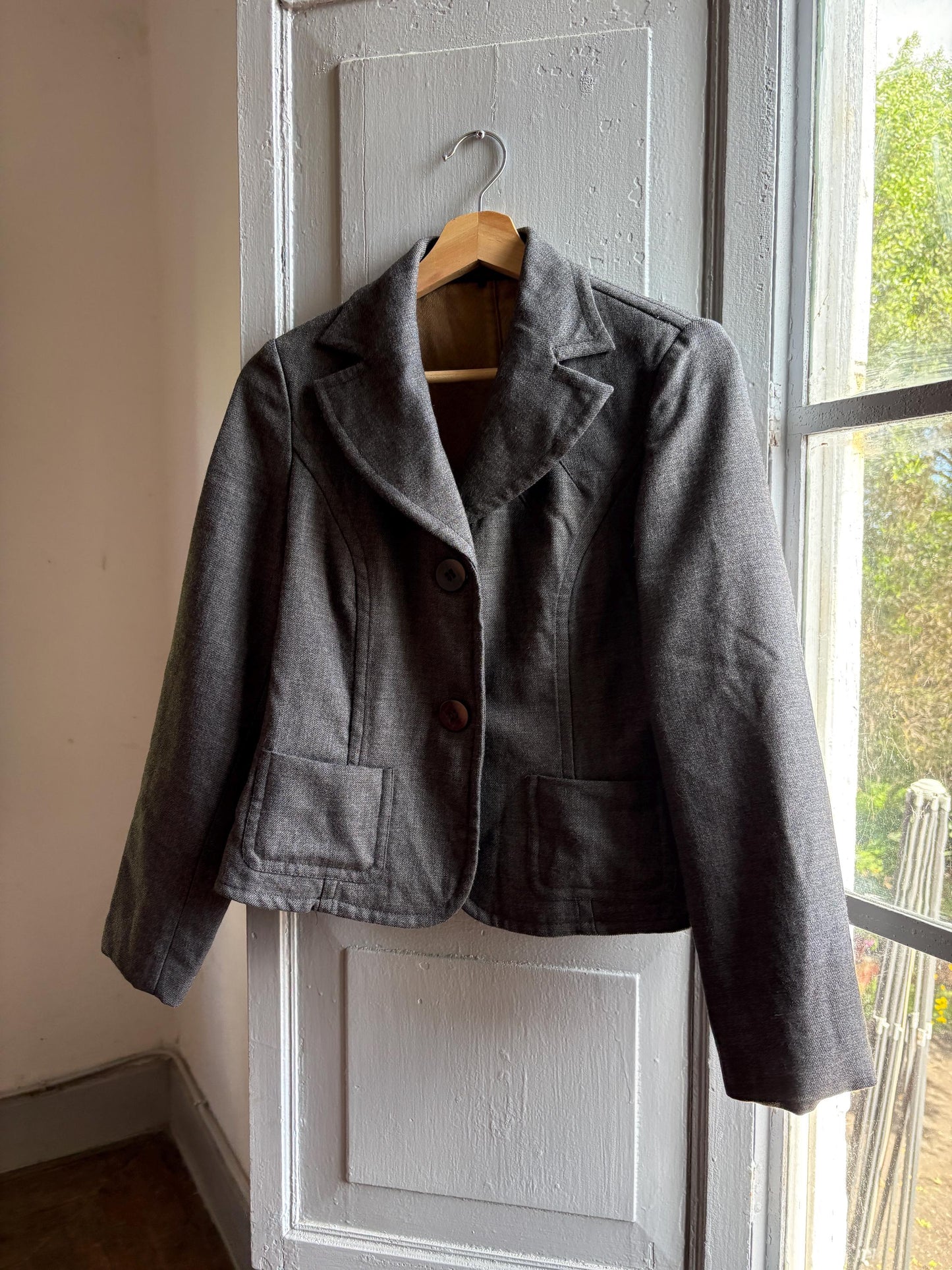 Tailored Grey Wool Blazer — additional view 8