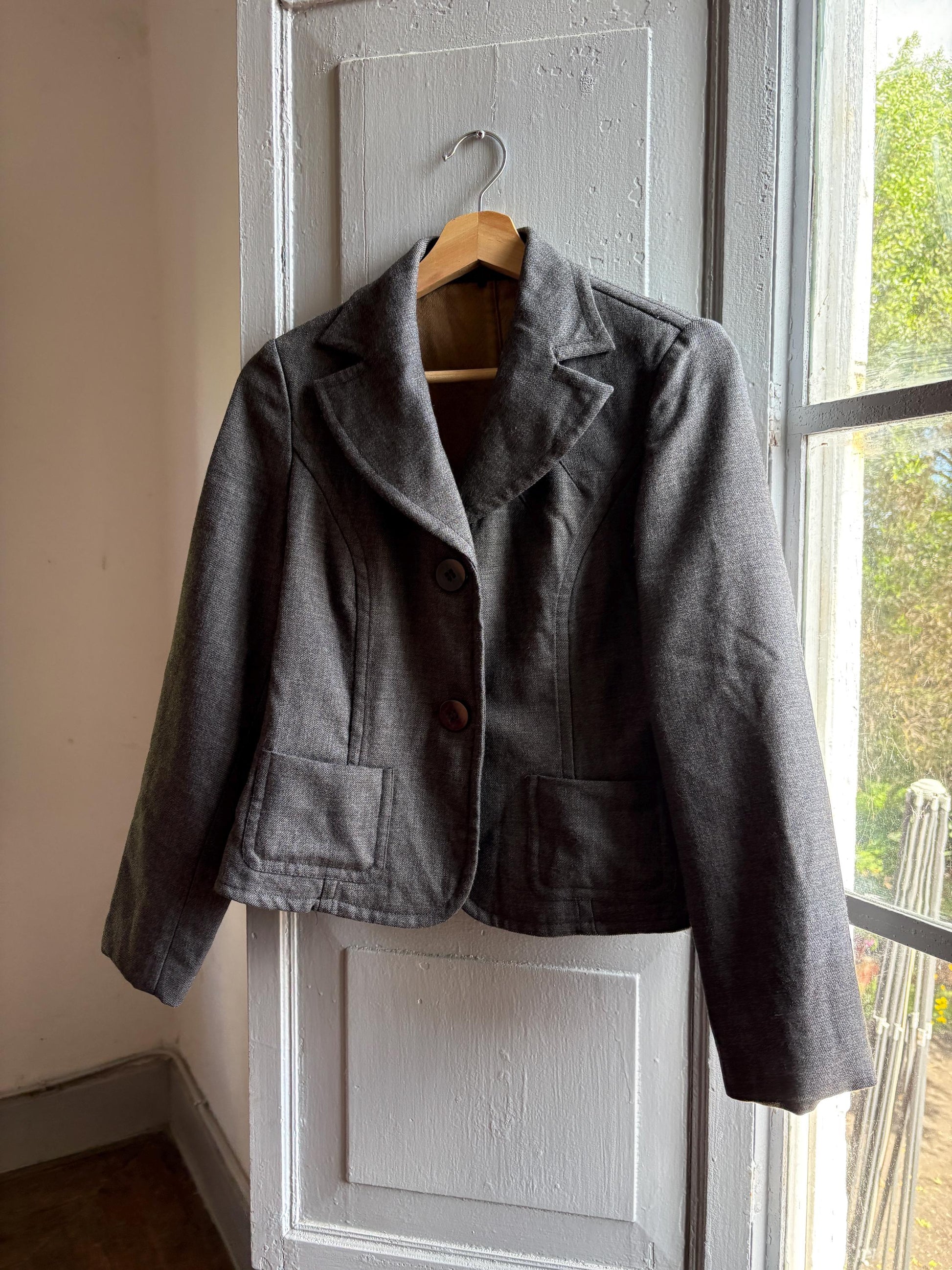 Tailored Grey Wool Blazer — additional view 8