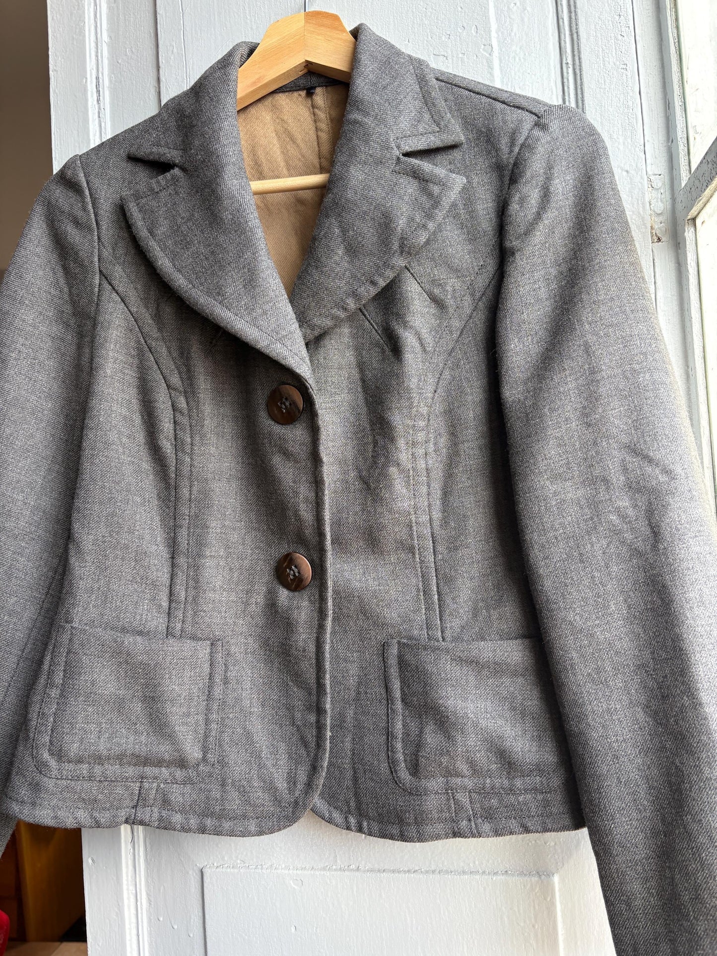 Tailored Grey Wool Blazer — additional view 11