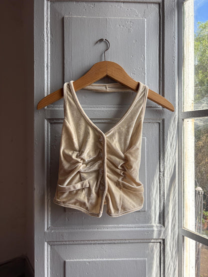 Light Beige Velvet Halter Camisole — additional view 9