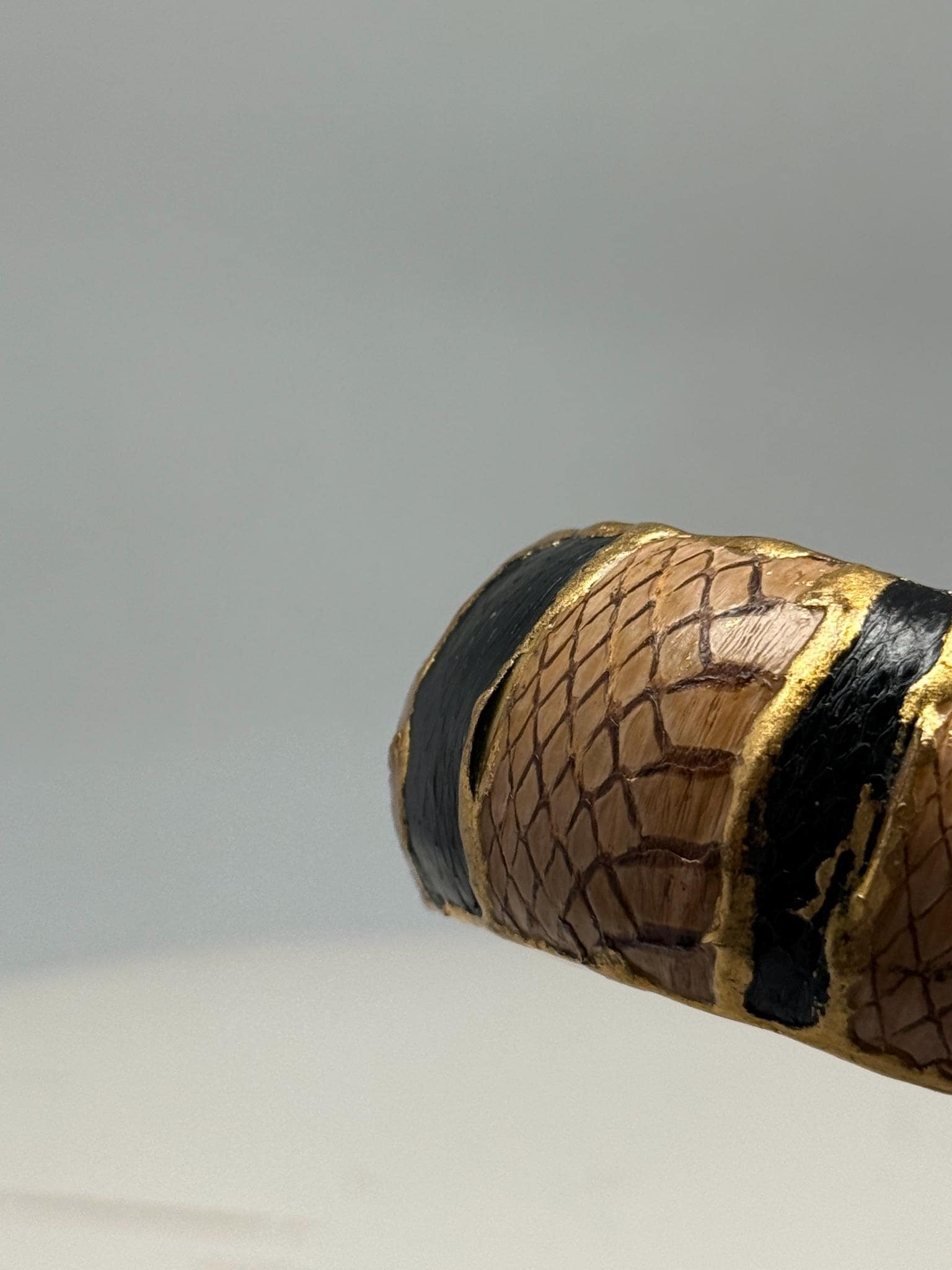 Vintage Green And Gold Snakeskin Bangles — additional view 9