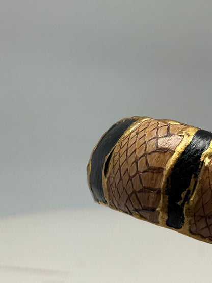 Vintage Green And Gold Snakeskin Bangles — additional view 9