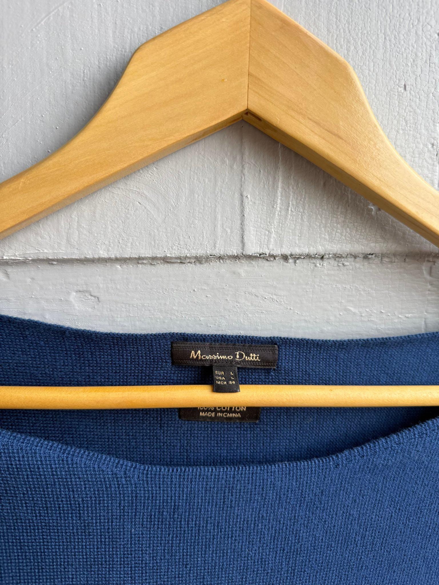 Luxe Blue Cotton Long Sleeve Top — additional view 7