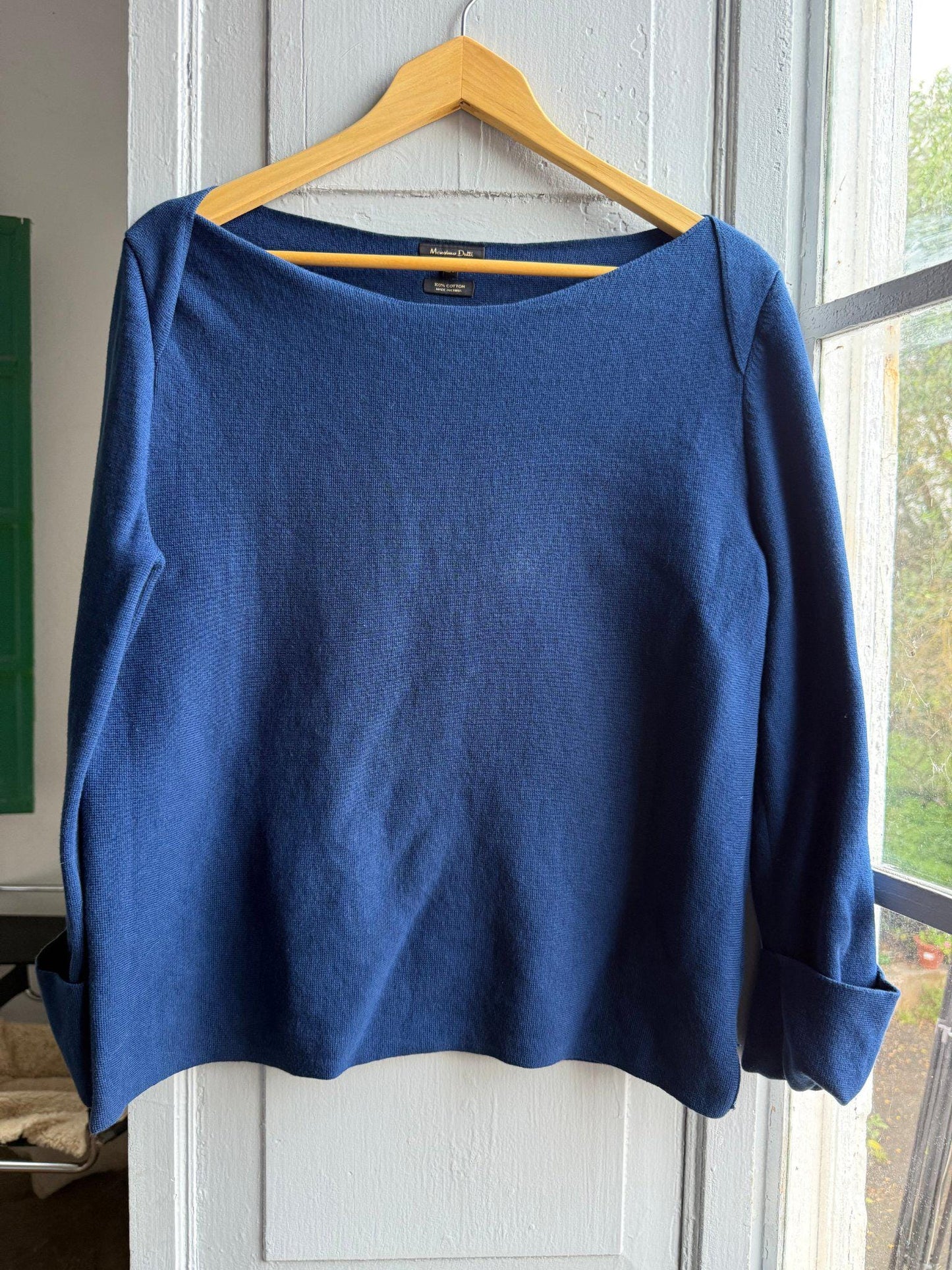 Luxe Blue Cotton Long Sleeve Top — additional view 11