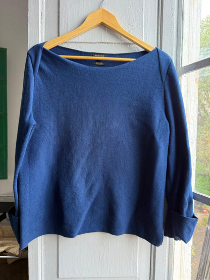 Luxe Blue Cotton Long Sleeve Top — additional view 11
