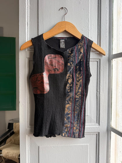 Custo Barcelona Black Abstract Patchwork Camisole — additional view 12