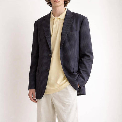 Navy Blue Pinstripe Vintage Blazer