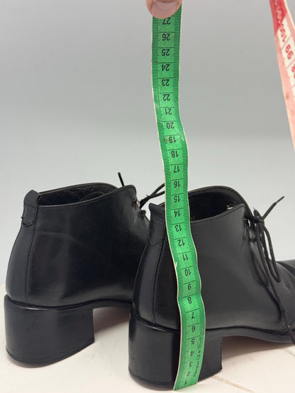 Vintage Black Leather Ankle Boots for Kids — additional view 8