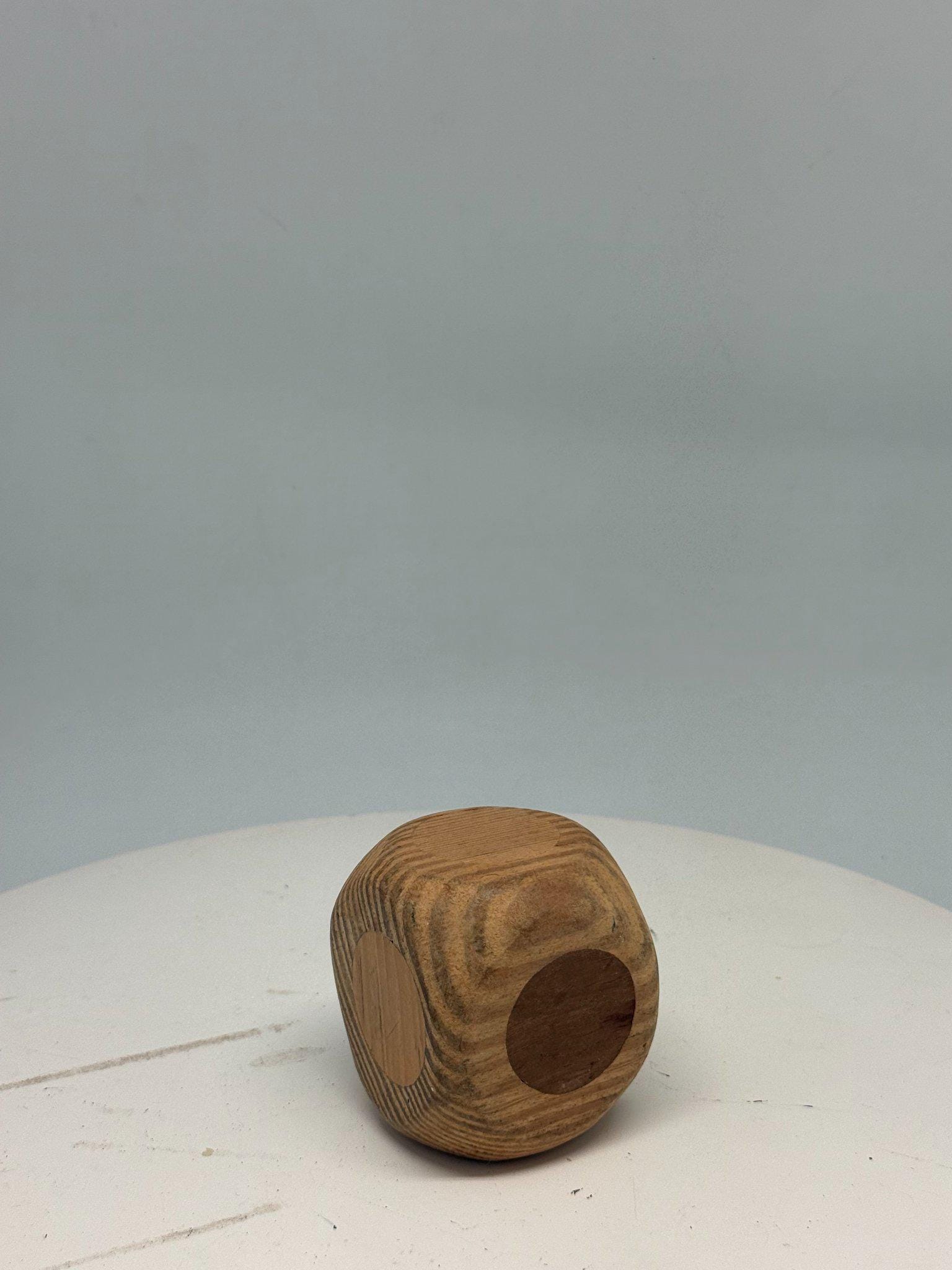 Minimalist Natural Wooden Baby Rattle — fabric close-up
