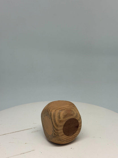 Minimalist Natural Wooden Baby Rattle — fabric close-up
