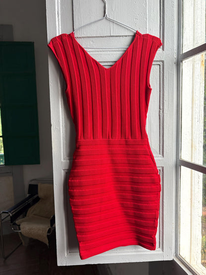 Sexy red bodycon dress, hourglass figure fit, Date night outfit, Valentines dress, XS