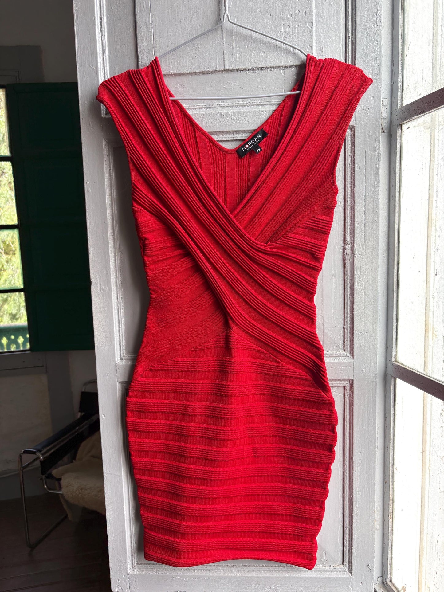Sexy red bodycon dress, hourglass figure fit, Date night outfit, Valentines dress, XS