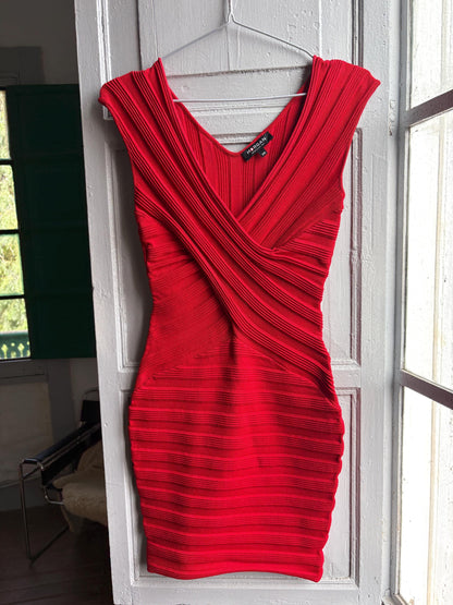 Sexy red bodycon dress, hourglass figure fit, Date night outfit, Valentines dress, XS