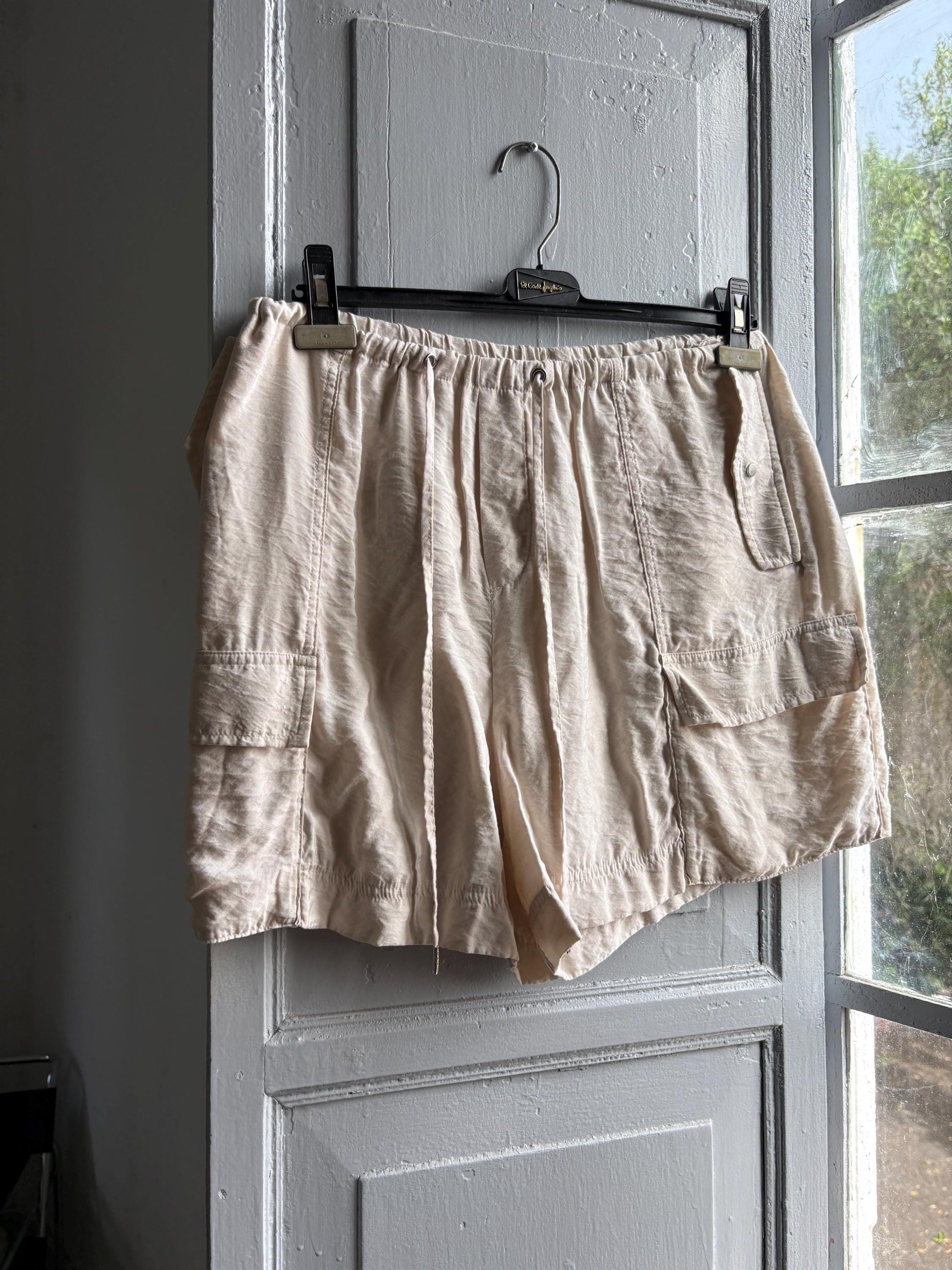 Vintage Beige Oatmeal Summer Shorts — additional view 6