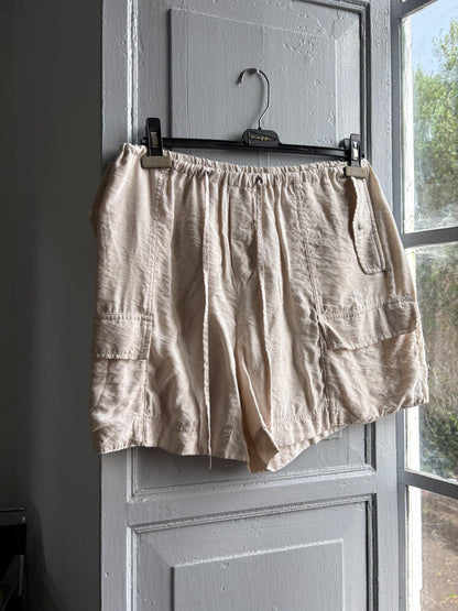 Vintage Beige Oatmeal Summer Shorts — additional view 6