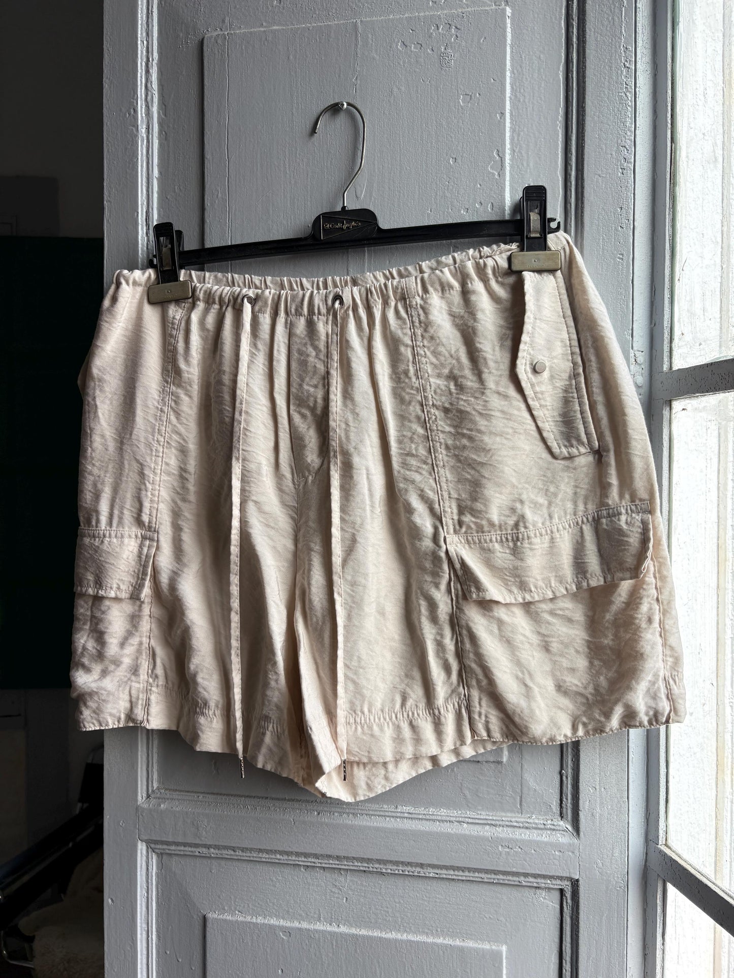 Vintage Beige Oatmeal Summer Shorts — additional view 5