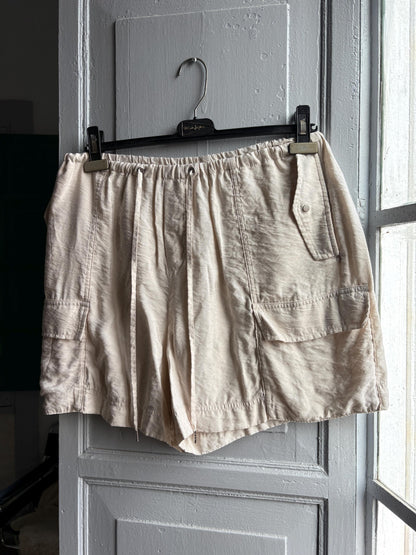 Vintage Beige Oatmeal Summer Shorts — additional view 5