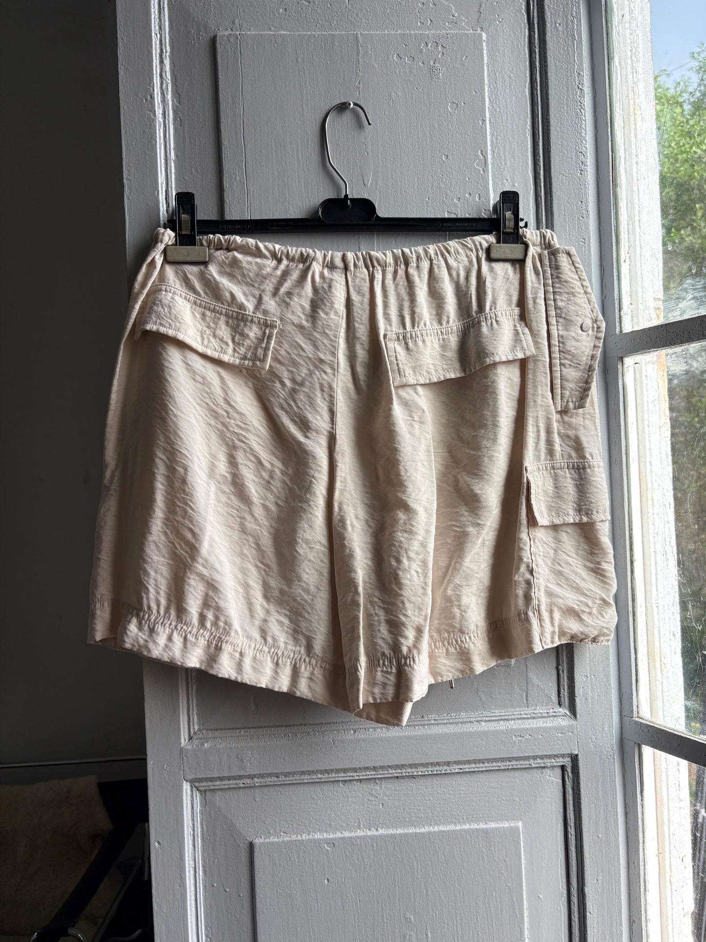 Vintage Beige Oatmeal Summer Shorts — additional view 8