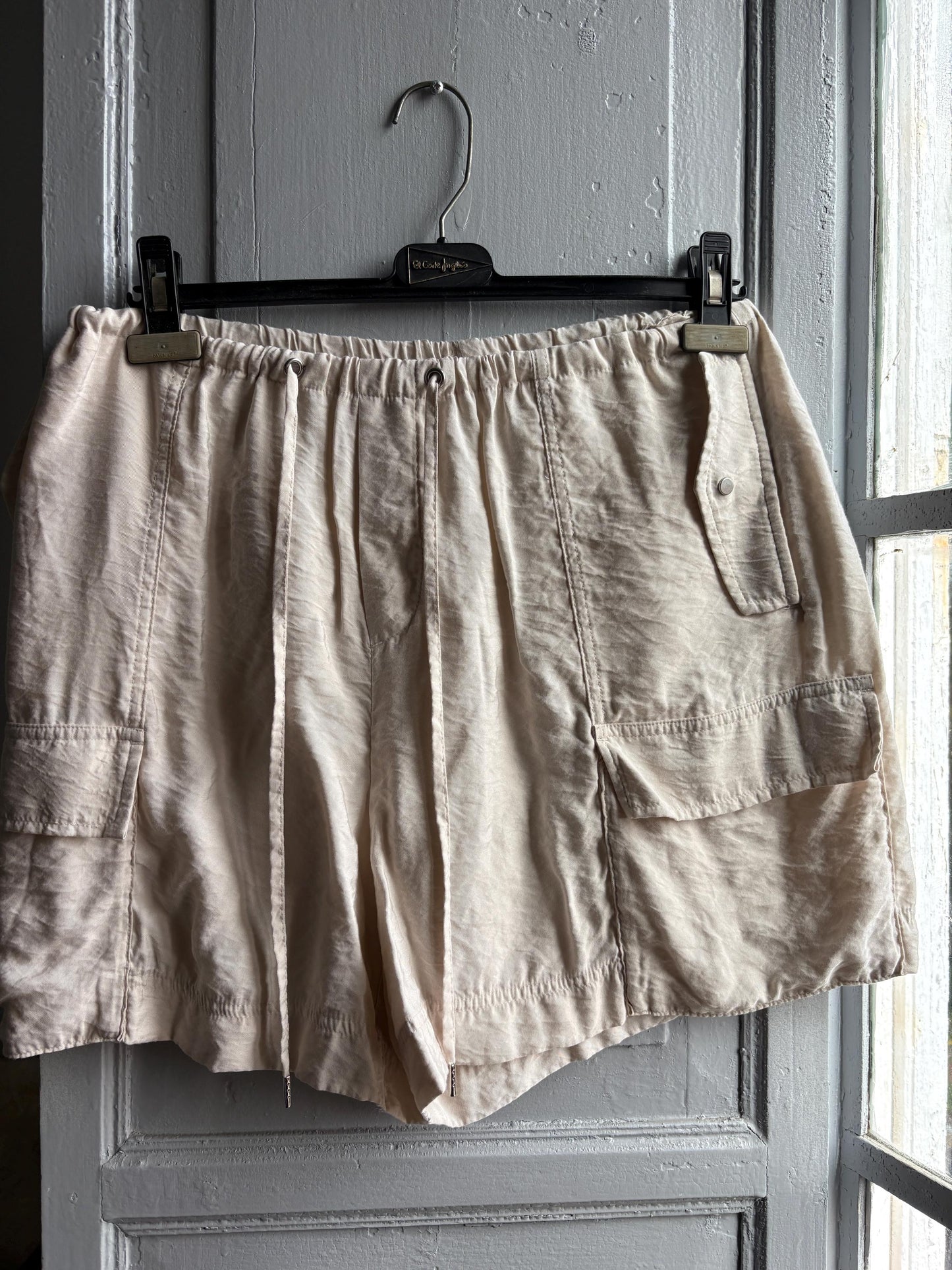 Vintage Beige Oatmeal Summer Shorts — additional view 9