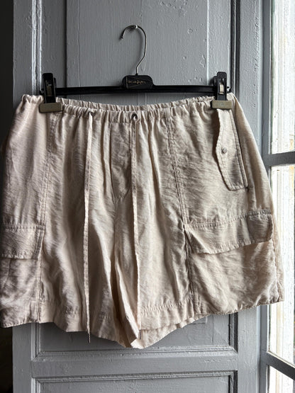 Vintage Beige Oatmeal Summer Shorts — additional view 9