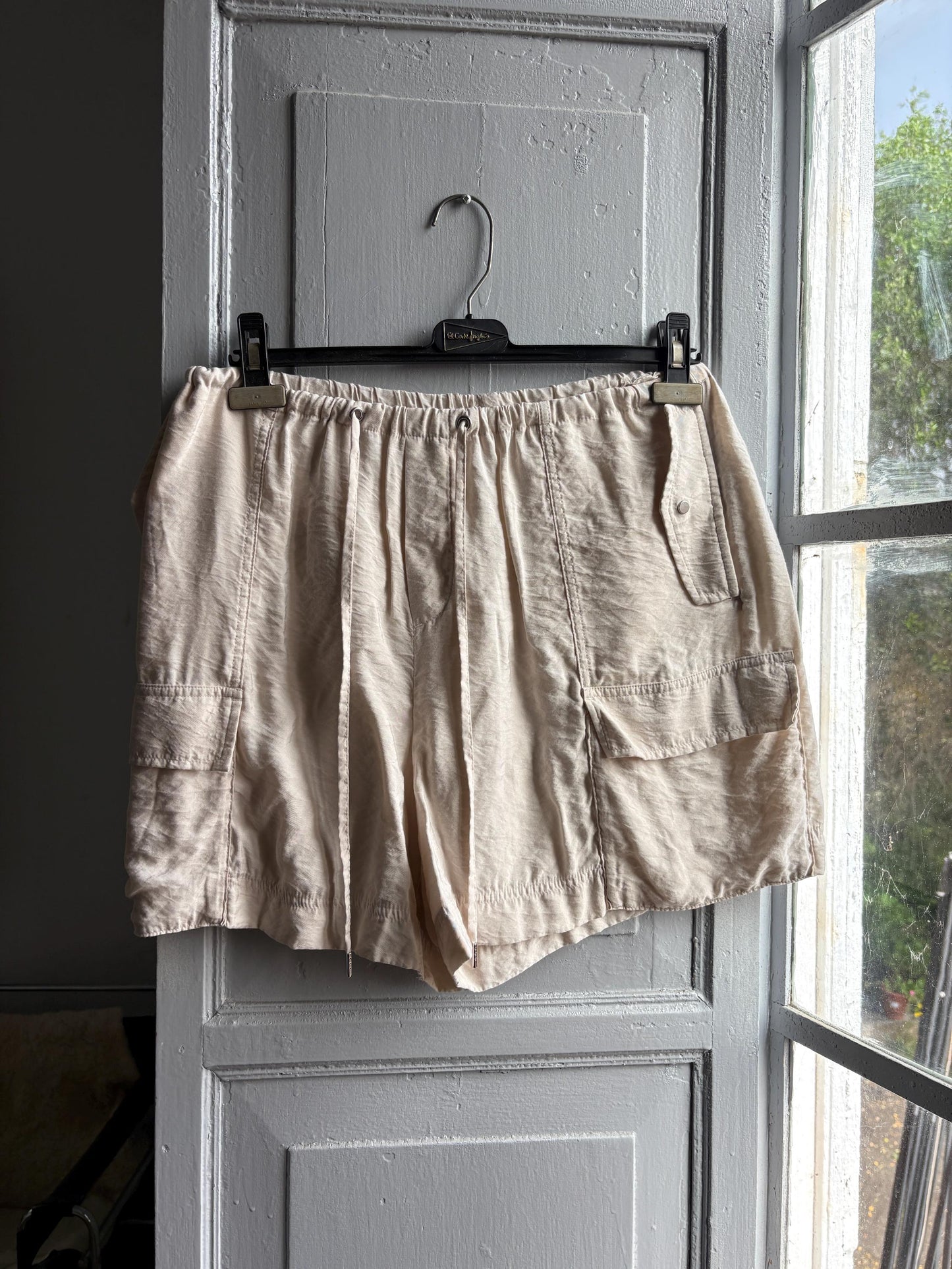 Vintage Beige Oatmeal Summer Shorts — additional view 7