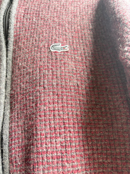 Vintage Red And Grey Wool Cardigan Vest — additional view 9