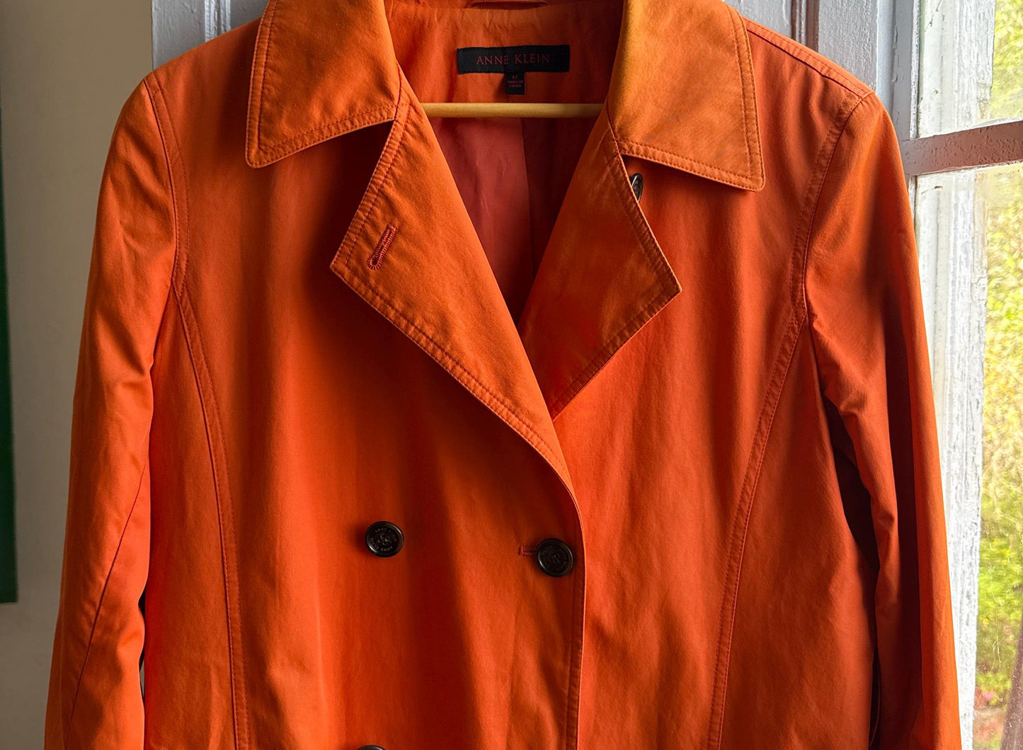 Orange Anne Klein Trench Coat — additional view 5