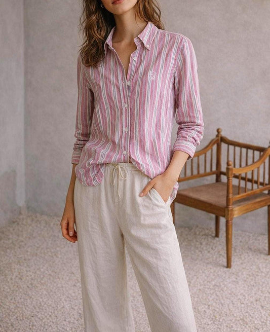 Pedro Del Hierro Striped Luxe Blouse
