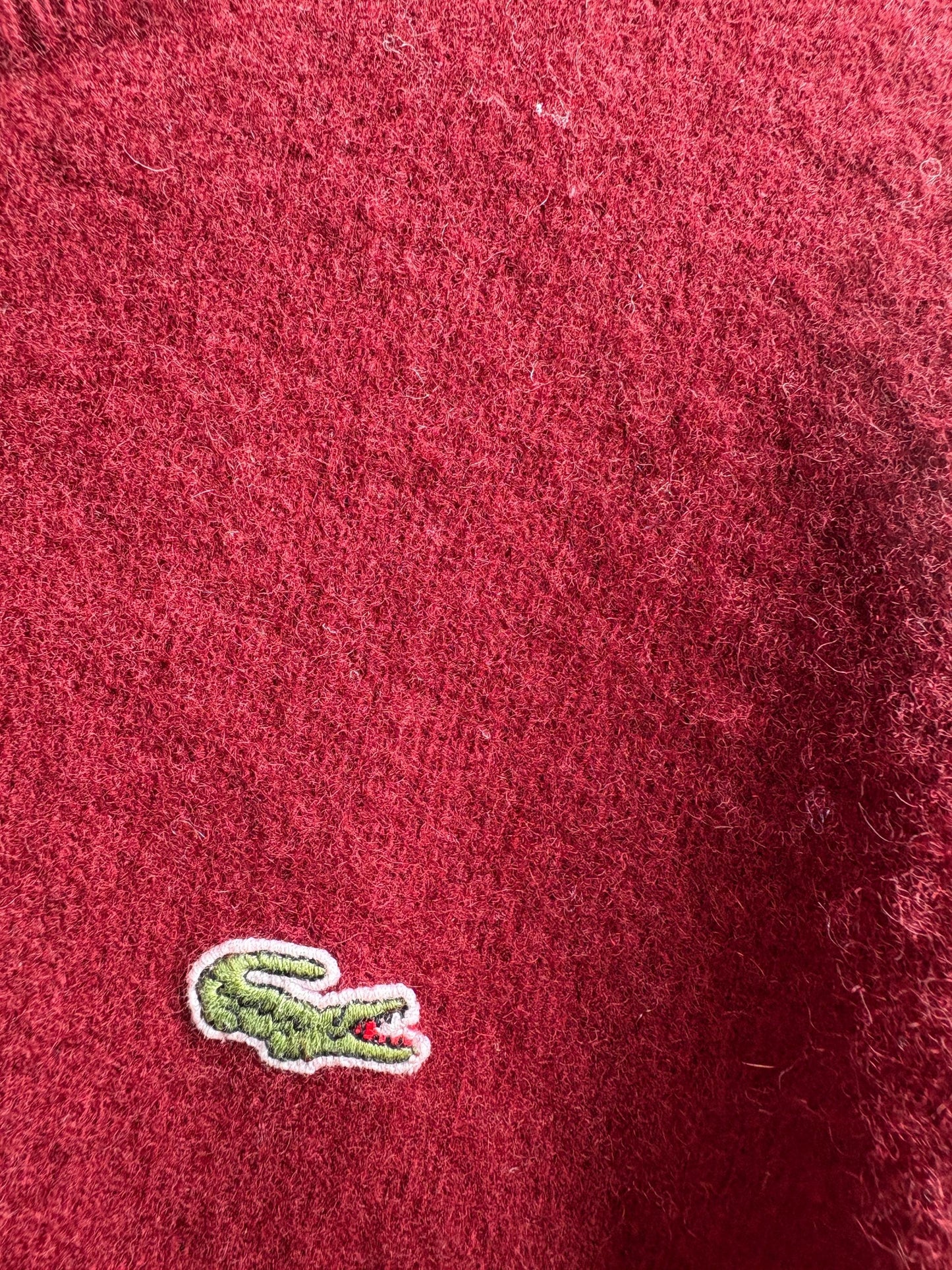 Vintage Burgundy Lambswool Crew Neck Pullover — additional view 8