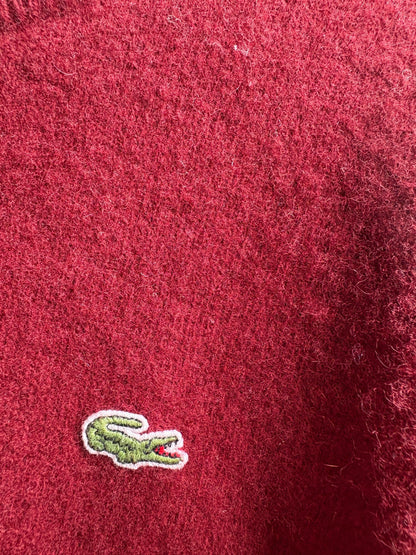 Vintage Burgundy Lambswool Crew Neck Pullover — additional view 8