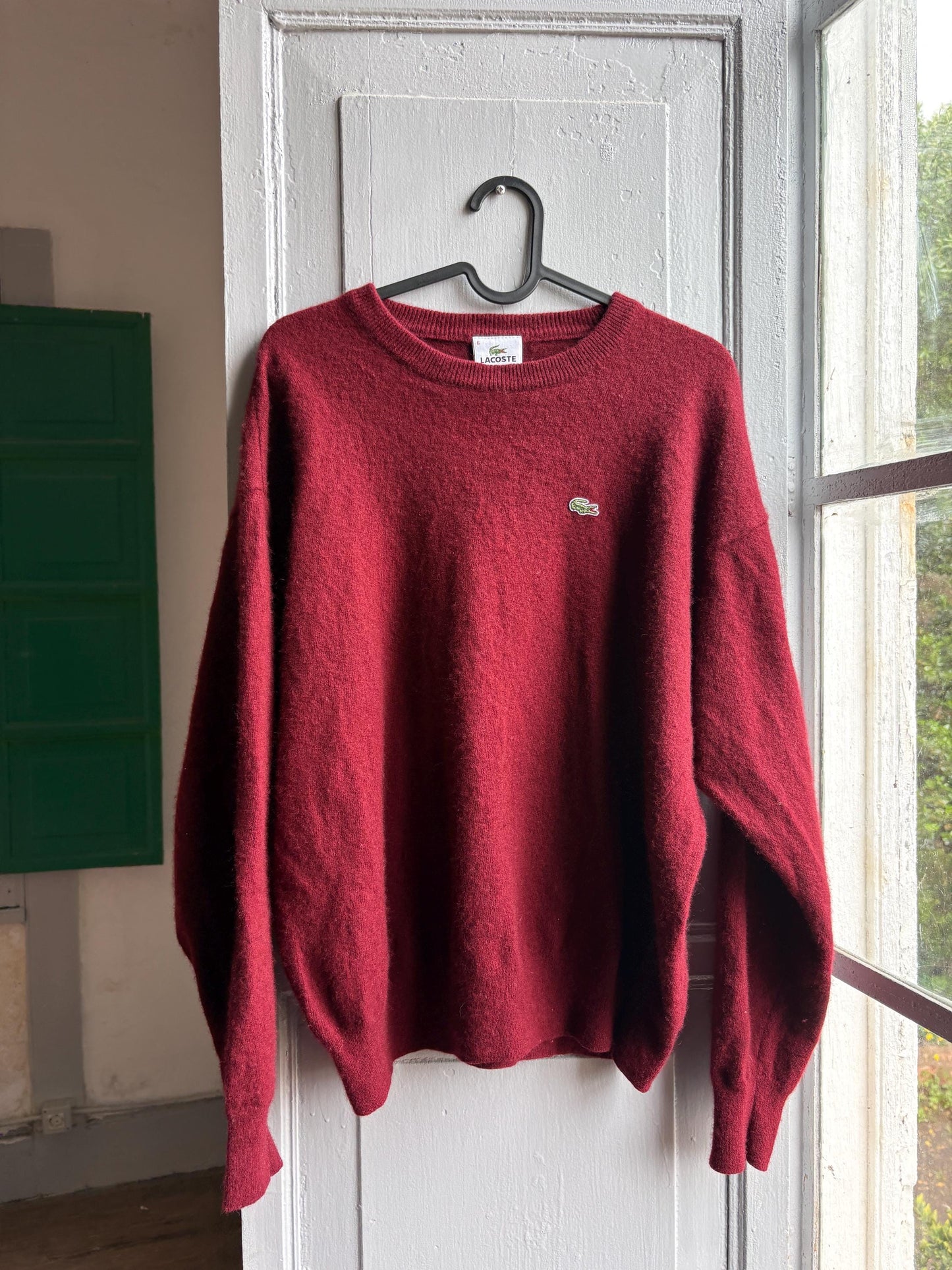 Vintage Burgundy Lambswool Crew Neck Pullover — additional view 11