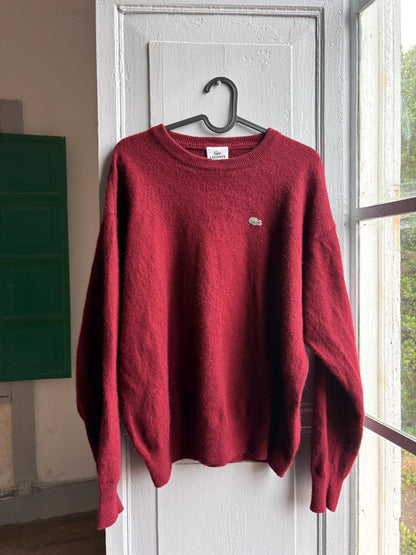 Vintage Burgundy Lambswool Crew Neck Pullover — additional view 11