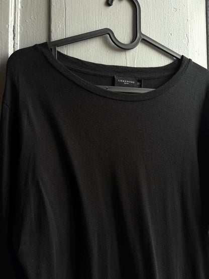 Liebeskind Black Micromodal Cashmere Top — fabric close-up
