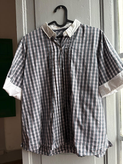 Cotton Plaid Button-Up Shirt — additional view 11