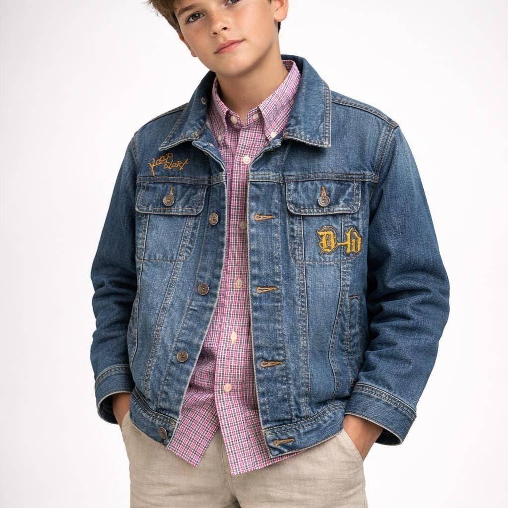 Vintage 90s Blue Denim Kids Jacket