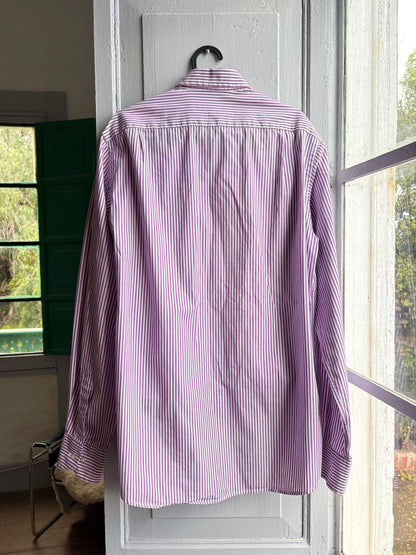 Purple Striped Button-Up Shirt by Purificación García — additional view 10