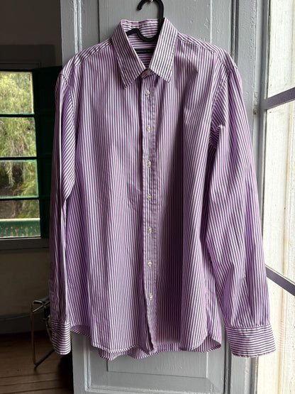 Purple Striped Button-Up Shirt by Purificación García — additional view 11