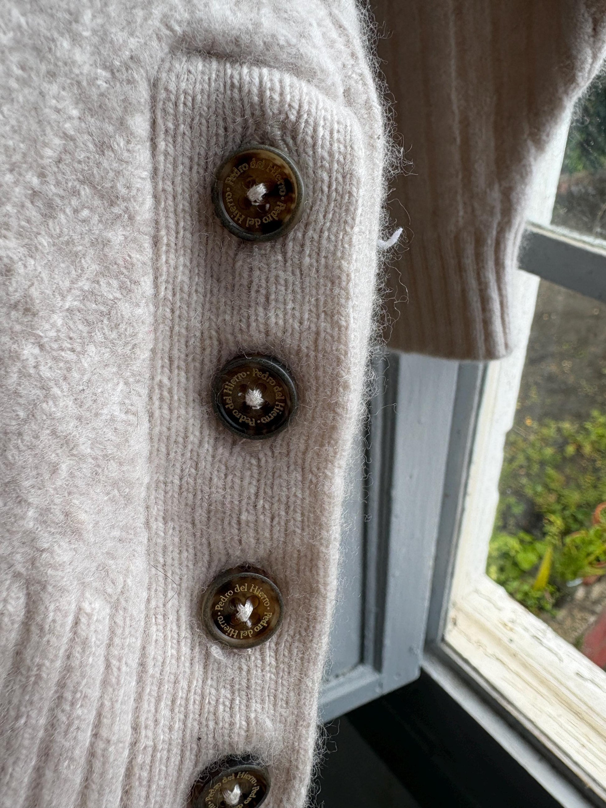 Off-White Cable Knit Wool Jumper for Girls — back view