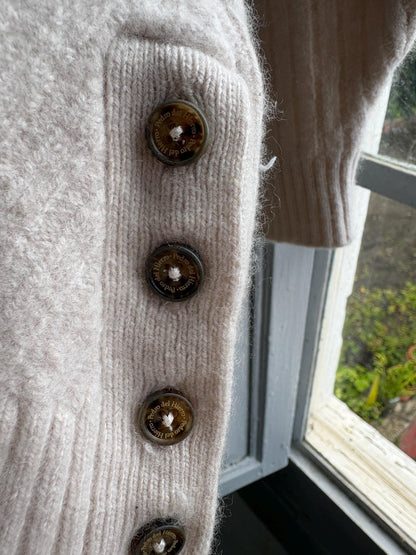 Off-White Cable Knit Wool Jumper for Girls — back view