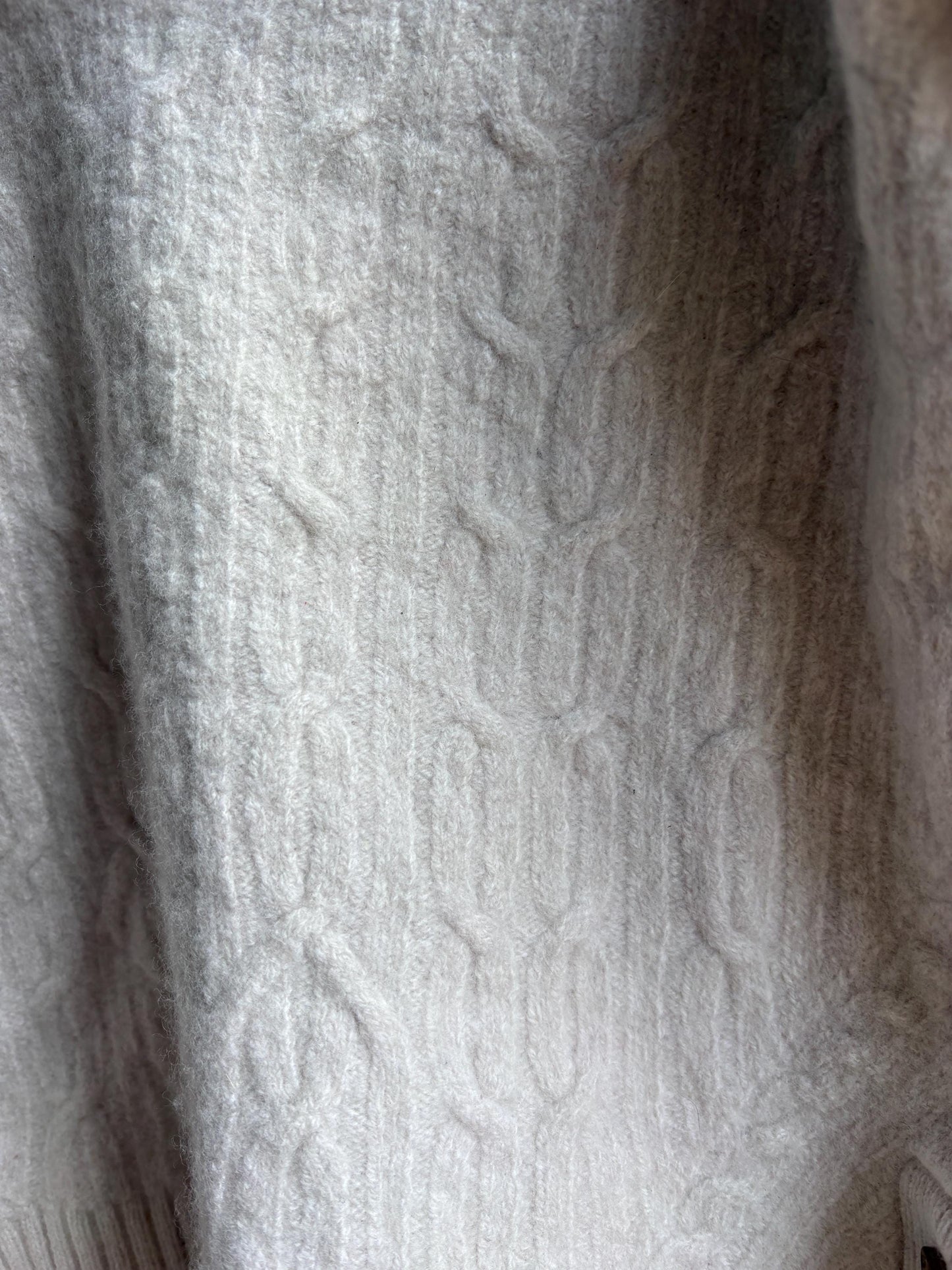 Off-White Cable Knit Wool Jumper for Girls — additional view 7