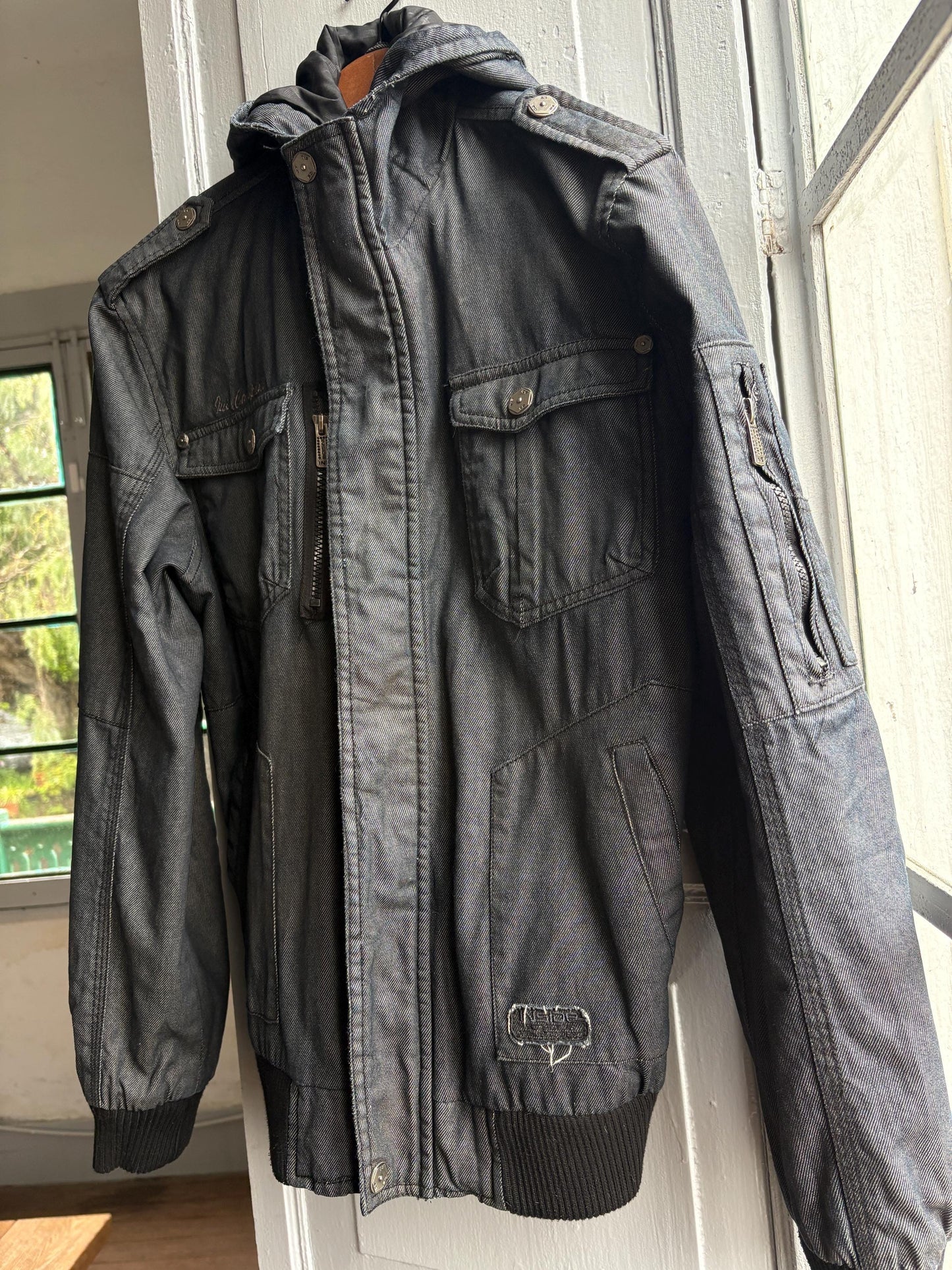 Dark Grey Hooded Men's Jacket — additional view 8
