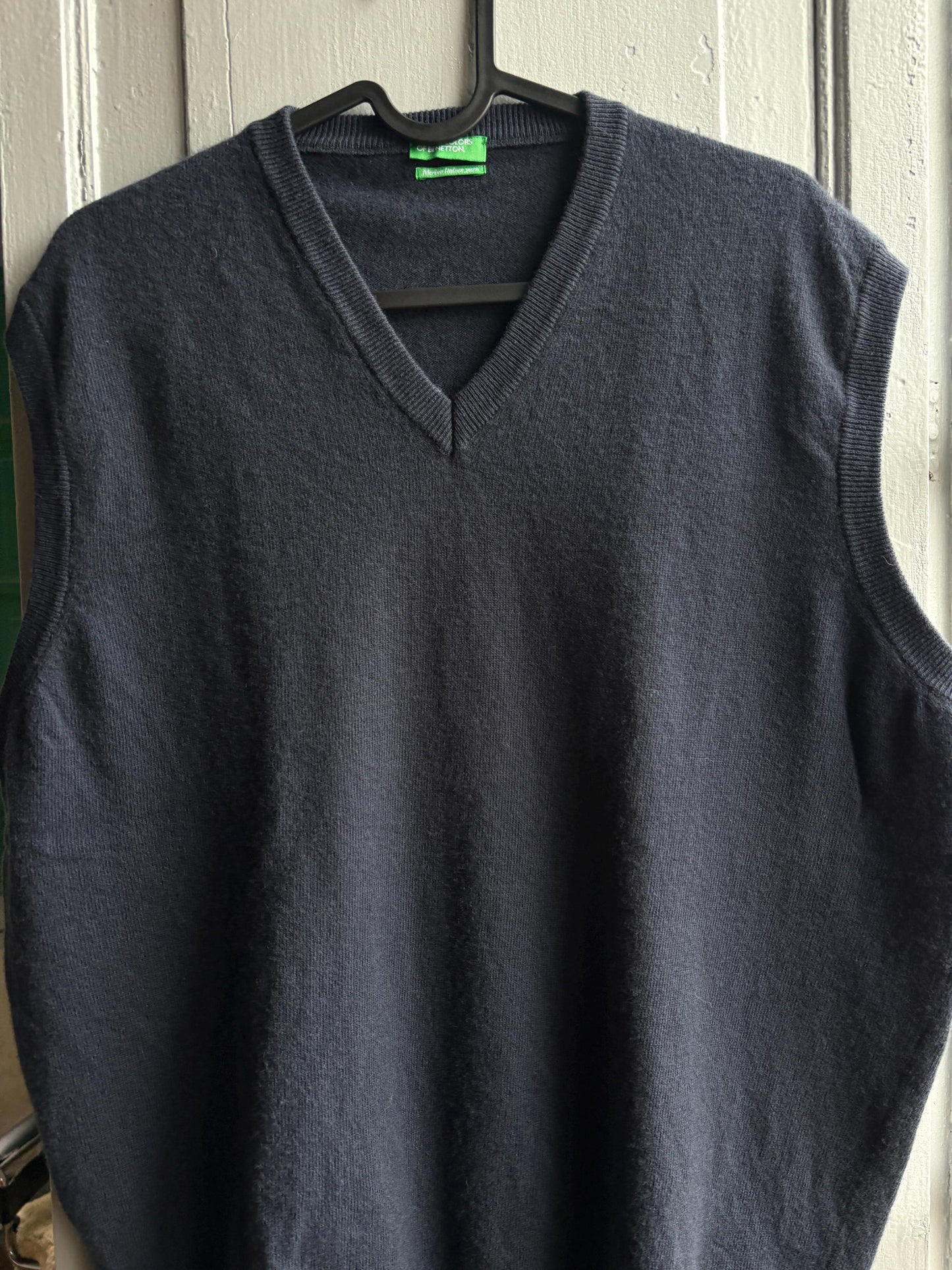 Navy Merino Wool Dark Academia Waistcoat — additional view 7