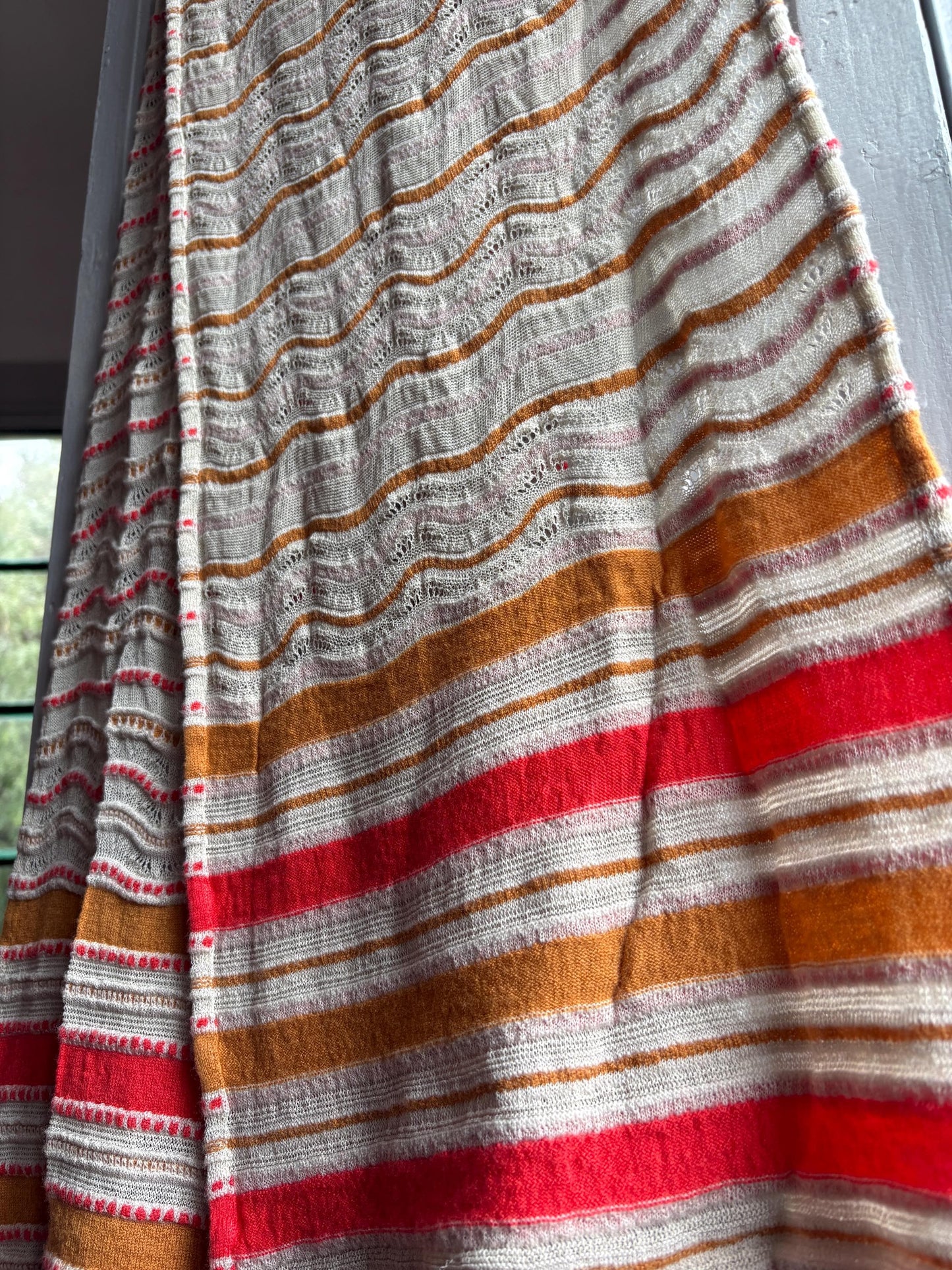 Vintage M Missoni Wool Blend Zigzag Scarf — additional view 10