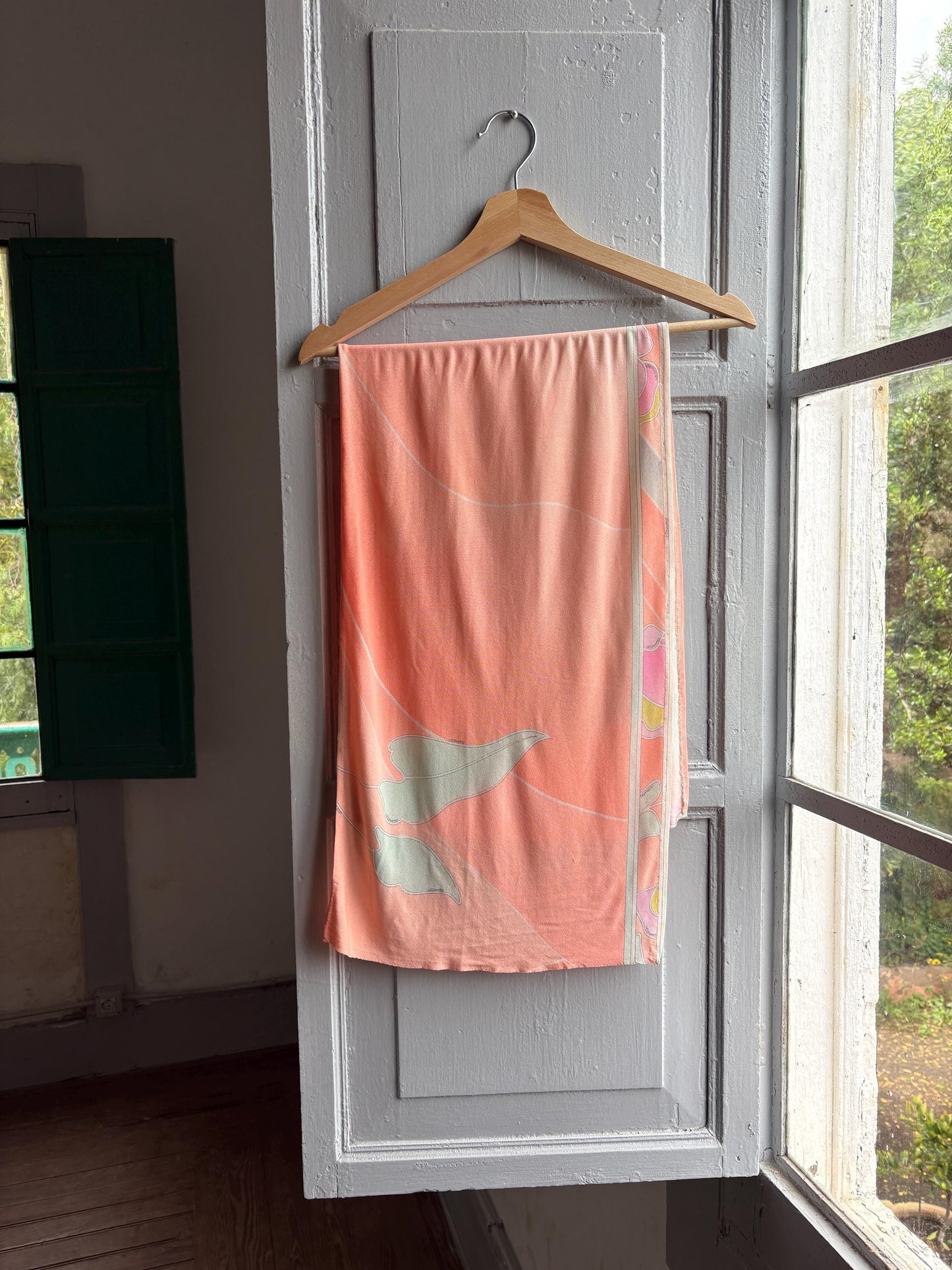 Vintage Leonard Paris Floral Scarf — additional view 5
