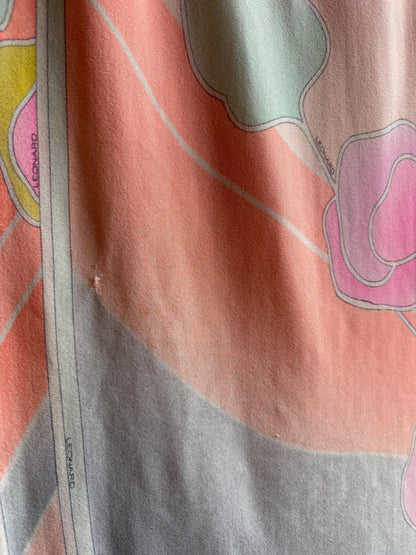 Vintage Leonard Paris Floral Scarf — additional view 16