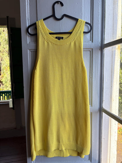 Vibrant Yellow Knit Summer Dress — additional view 8