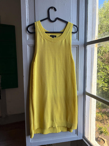 Vibrant Yellow Knit Summer Dress — additional view 9