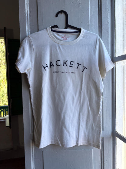 Hackett White Cotton T-Shirt For Boys — detail