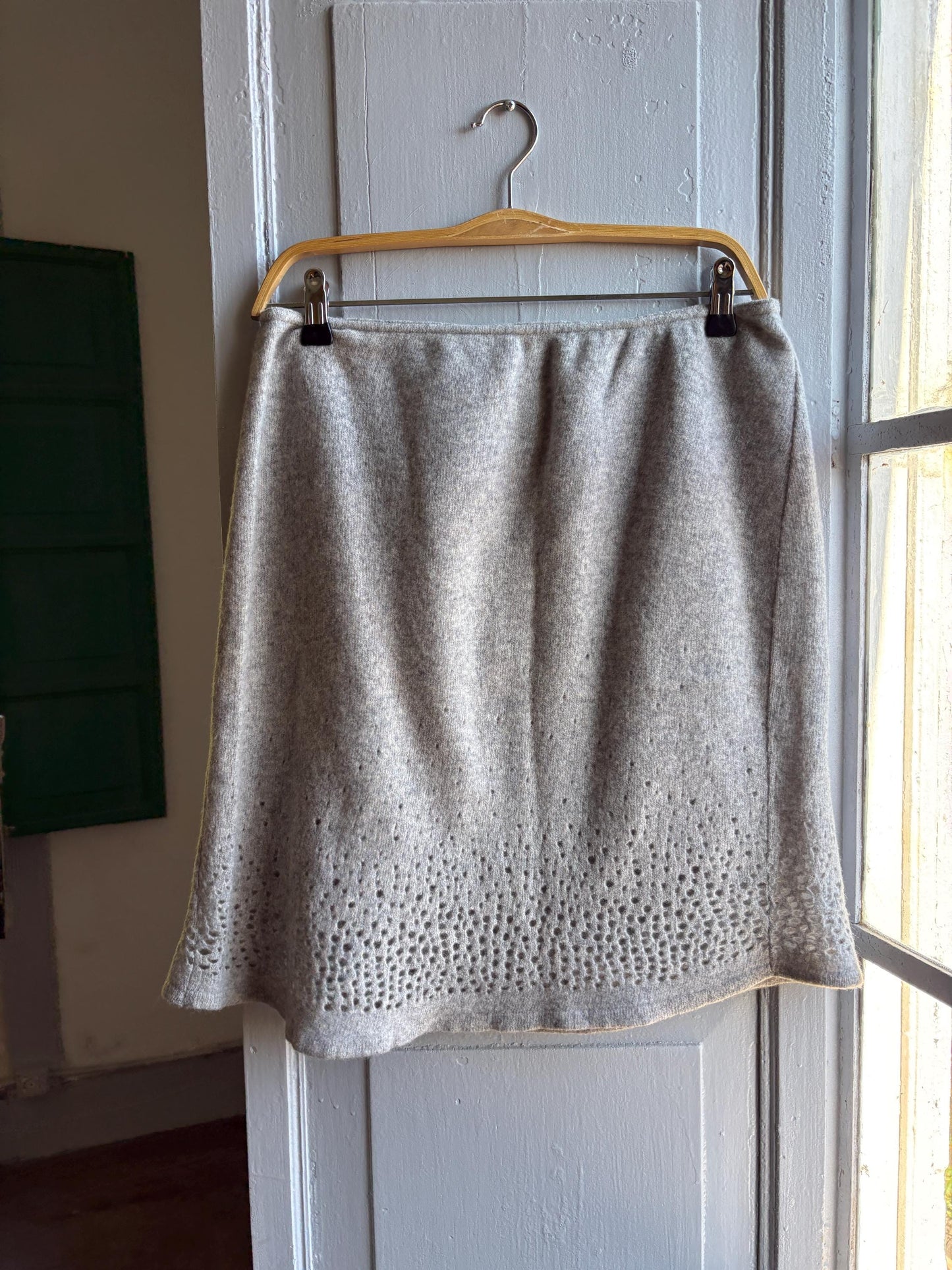 Grey Pure Wool Women's Skirt — additional view 9