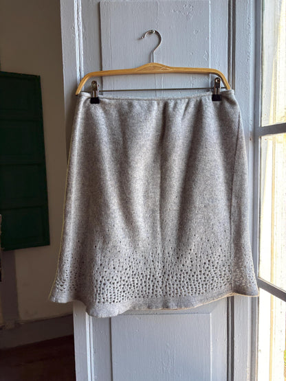 Grey Pure Wool Women's Skirt — additional view 9